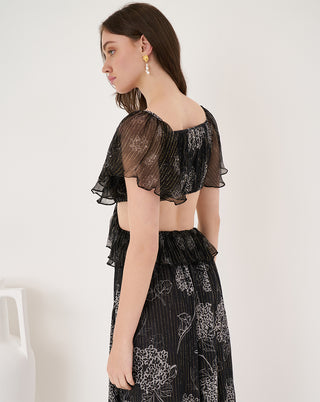 【LAST CHANCE 】Cerelia Silk Frill Midi Dress