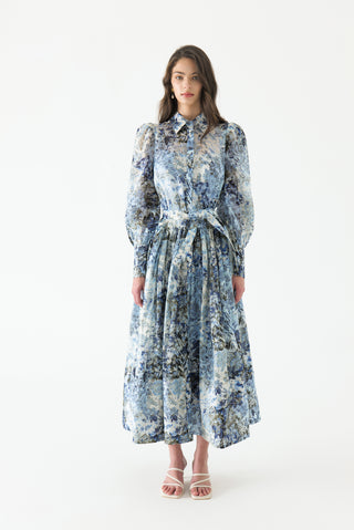 Cyrus Silk Shirt Maxi Dress