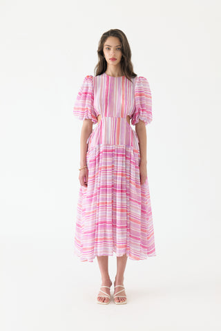 Kamil Puff Sleeve Midi Dress