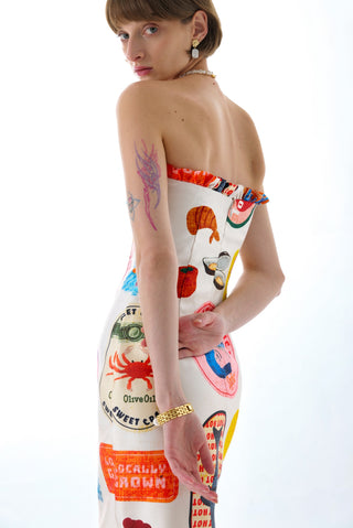 FLORENCE STRAPLESS MAXI DRESS CREAM