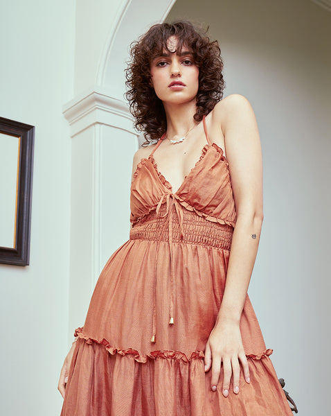 Zimmermann primrose halter outlet dress