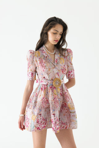 Aurora Silk Belt Mini Dress