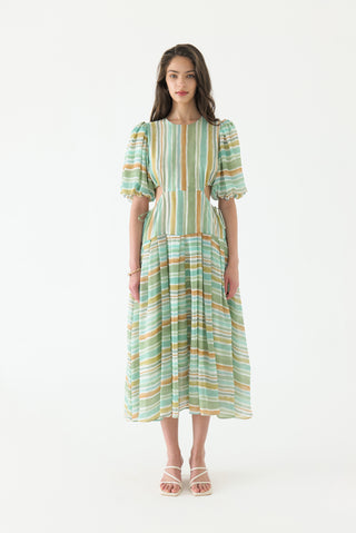 Kamil Puff Sleeve Midi Dress