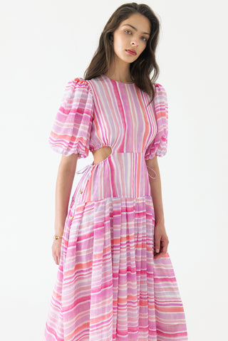 Kamil Puff Sleeve Midi Dress