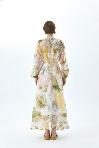 ULLA SILK MAXI SHIRT DRESS