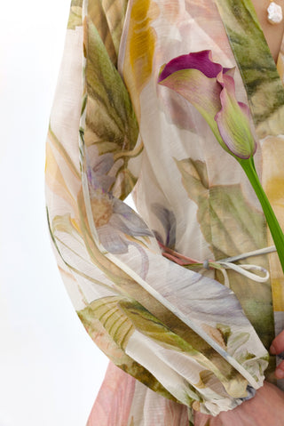 ULLA SILK MAXI SHIRT DRESS