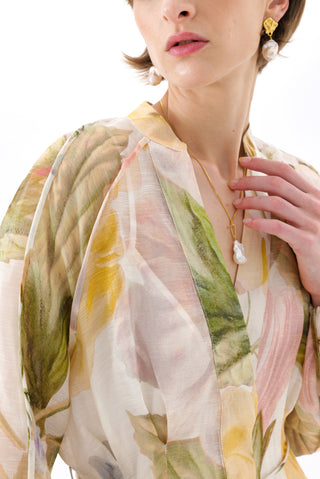 ULLA SILK MAXI SHIRT DRESS