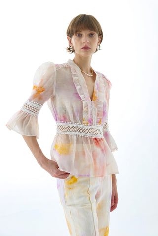 JOSEPHINE SILK PEPLUM BLOUSE