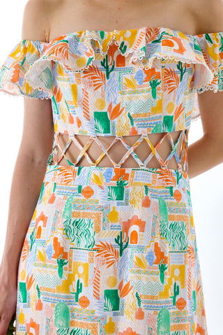 OLIVIA LINEN TIERED TWO-WAY MAXI DRESS