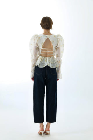 CYNTHIA SILK LONG SLEEVE TOP