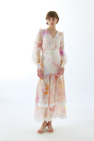 JOSEPHINE SILK LONG SLEEVE GOWN