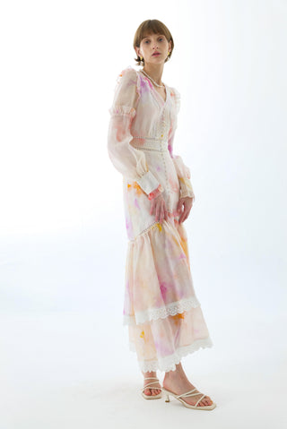 JOSEPHINE SILK LONG SLEEVE GOWN
