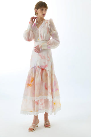 JOSEPHINE SILK LONG SLEEVE GOWN