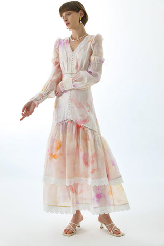 JOSEPHINE SILK LONG SLEEVE GOWN