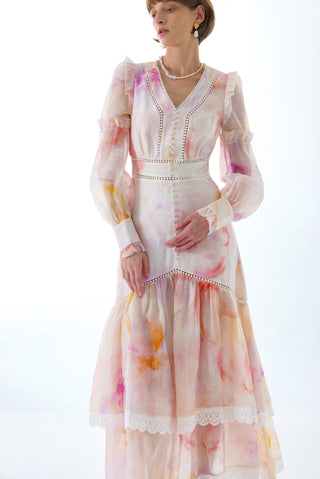 JOSEPHINE SILK LONG SLEEVE GOWN