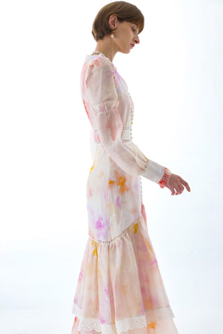 JOSEPHINE SILK LONG SLEEVE GOWN