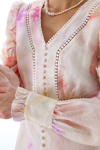 JOSEPHINE SILK LONG SLEEVE GOWN