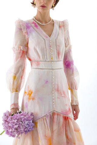 JOSEPHINE SILK LONG SLEEVE GOWN