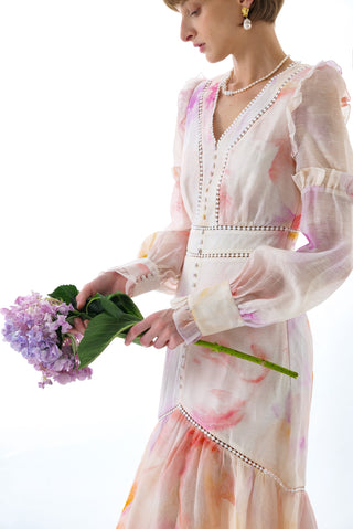 JOSEPHINE SILK LONG SLEEVE GOWN